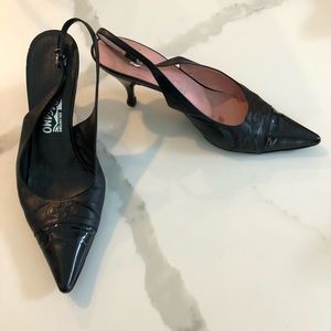 Salvatore Ferragamo Point Toe Strap Heels